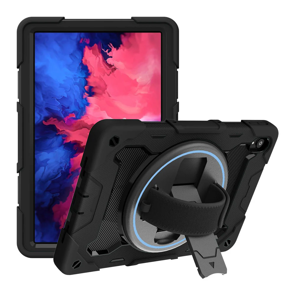 NBN-LN-P11 | Lenovo Tab P11 TB-J606 | Ultra 3 Layers Shockproof Rugged Case with Hand Strap and Kick-Stand - Image 10