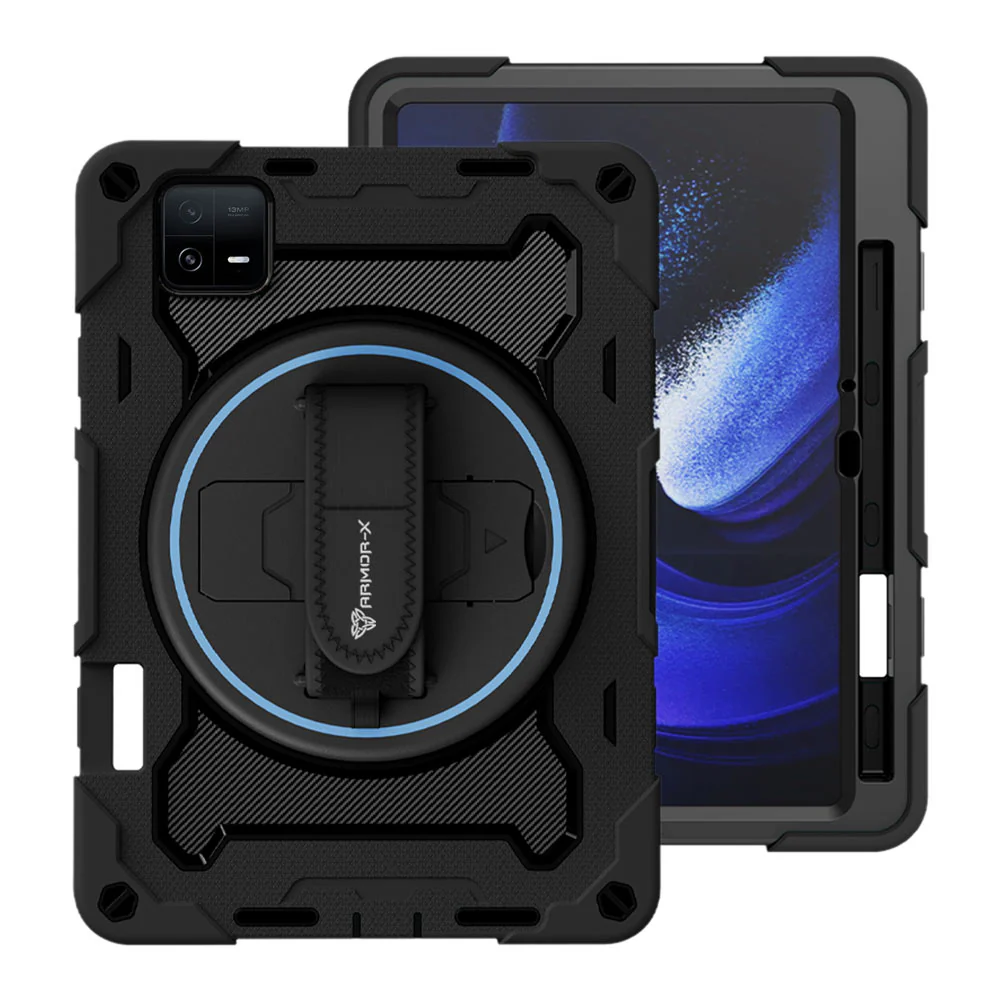 NBN-Mi-PAD6 | Xiaomi Pad 6 / 6 Pro | Ultra 3 Layers Shockproof Rugged Case with Hand Strap and Kick-Stand