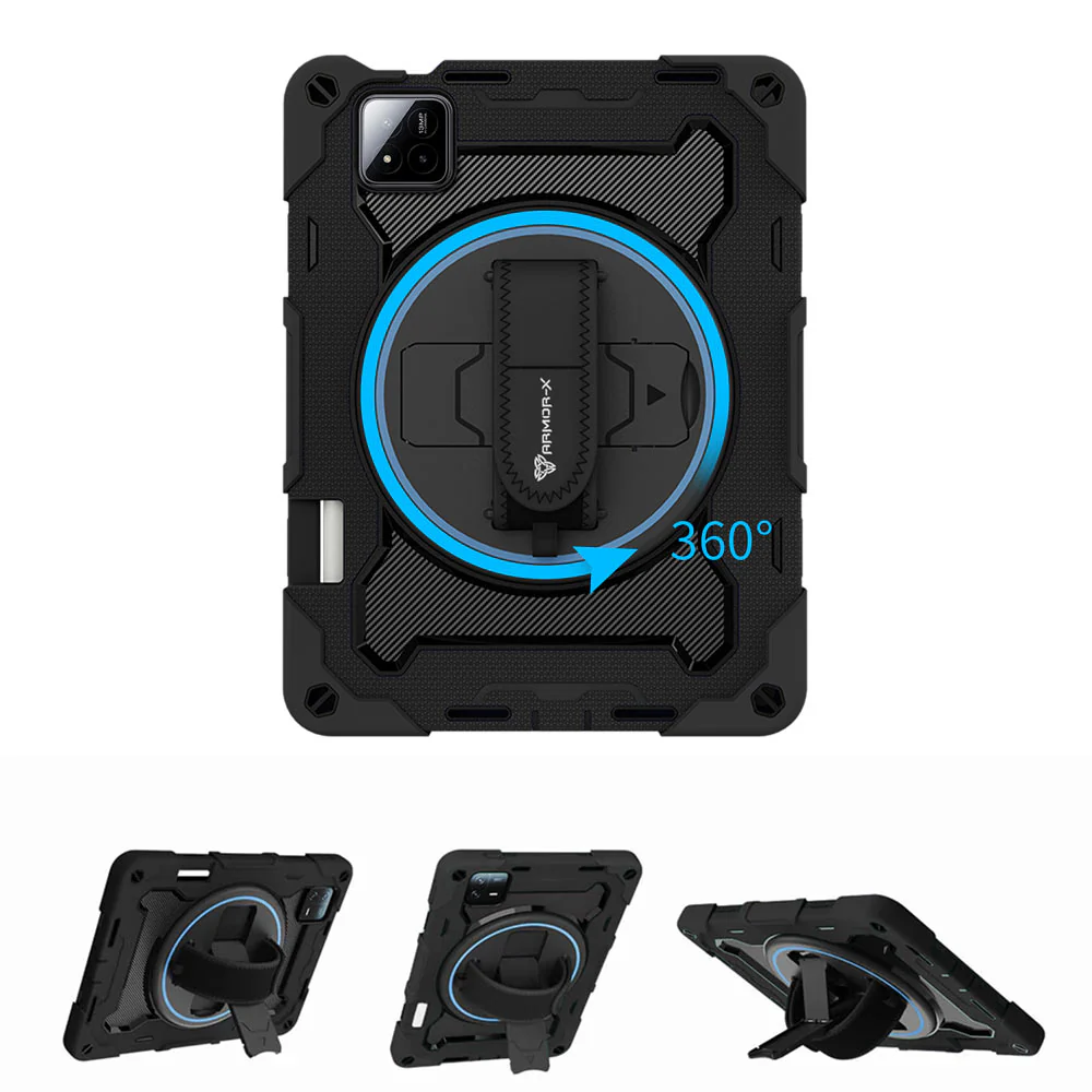 NBN-Mi-PAD7 | Xiaomi Pad 7 / 7 Pro | Ultra 3 Layers Shockproof Rugged Case with Hand Strap and Kick-Stand - Image 10