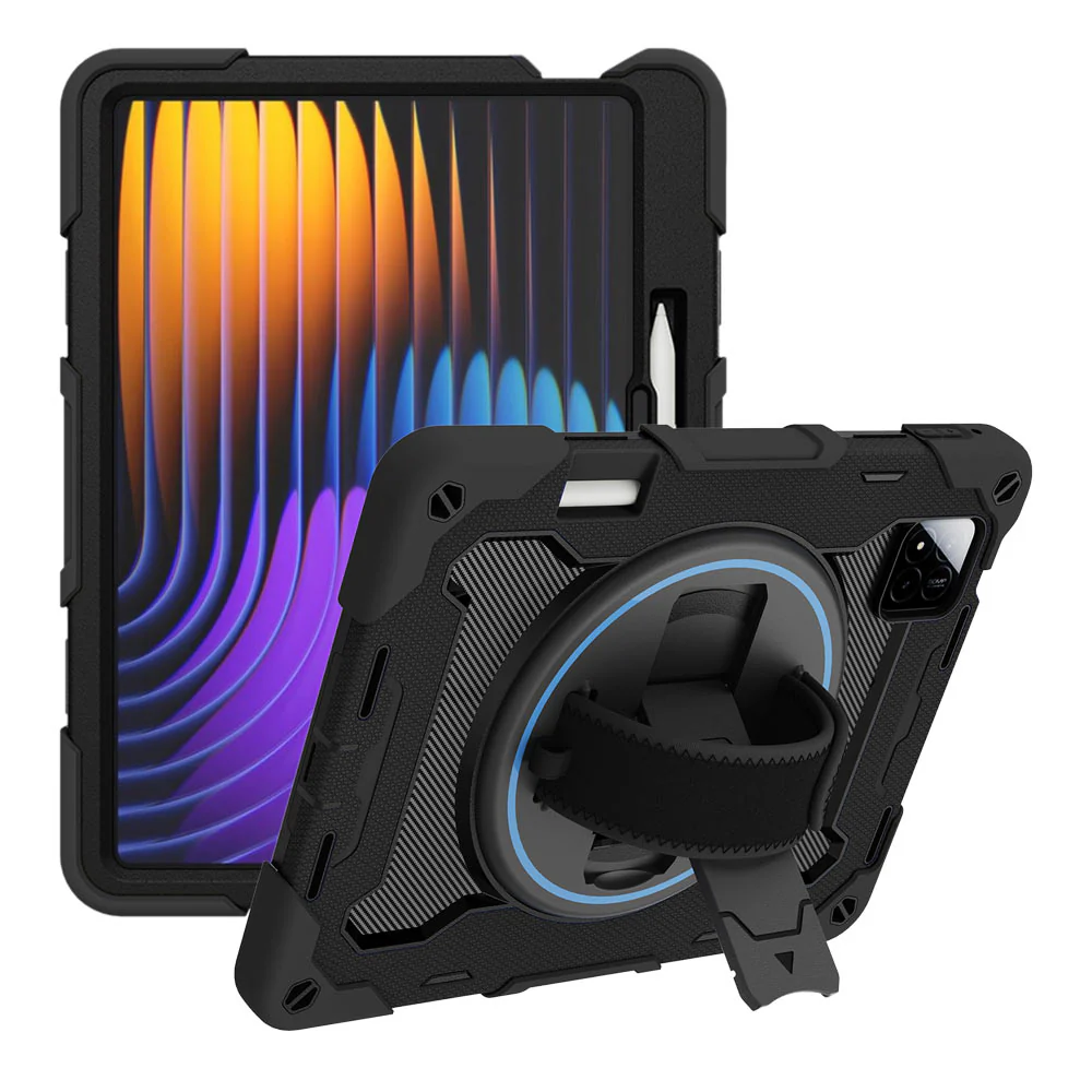 NBN-Mi-PAD7 | Xiaomi Pad 7 / 7 Pro | Ultra 3 Layers Shockproof Rugged Case with Hand Strap and Kick-Stand - Image 9