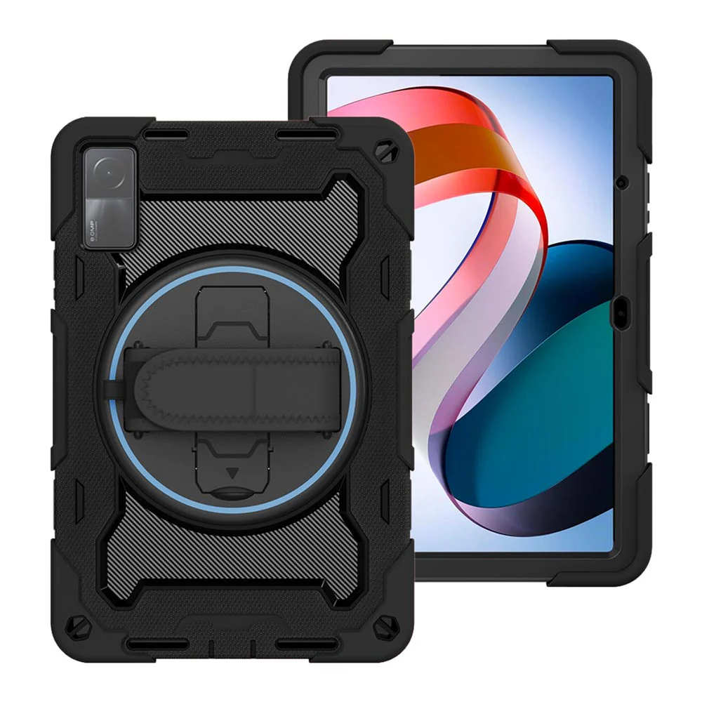 NBN-Mi-RMP | Xiaomi Redmi Pad | Ultra 3 Layers Shockproof Rugged Case with Hand Strap and Kick-Stand