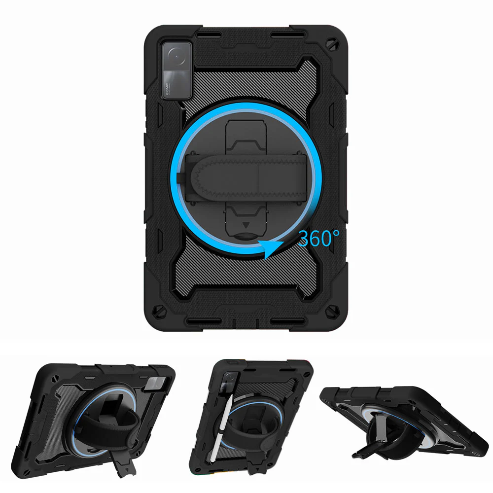 NBN-Mi-RMP | Xiaomi Redmi Pad | Ultra 3 Layers Shockproof Rugged Case with Hand Strap and Kick-Stand - Image 10