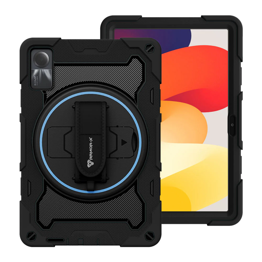 NBN-Mi-RMPSE | Xiaomi Redmi Pad SE ( 11" ) | Ultra 3 Layers Shockproof Rugged Case with Hand Strap and Kick-Stand