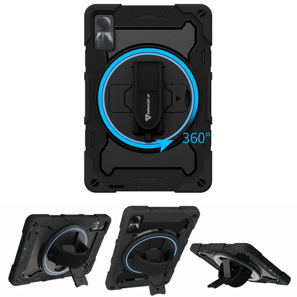NBN-Mi-RMPSE | Xiaomi Redmi Pad SE ( 11" ) | Ultra 3 Layers Shockproof Rugged Case with Hand Strap and Kick-Stand - Image 10