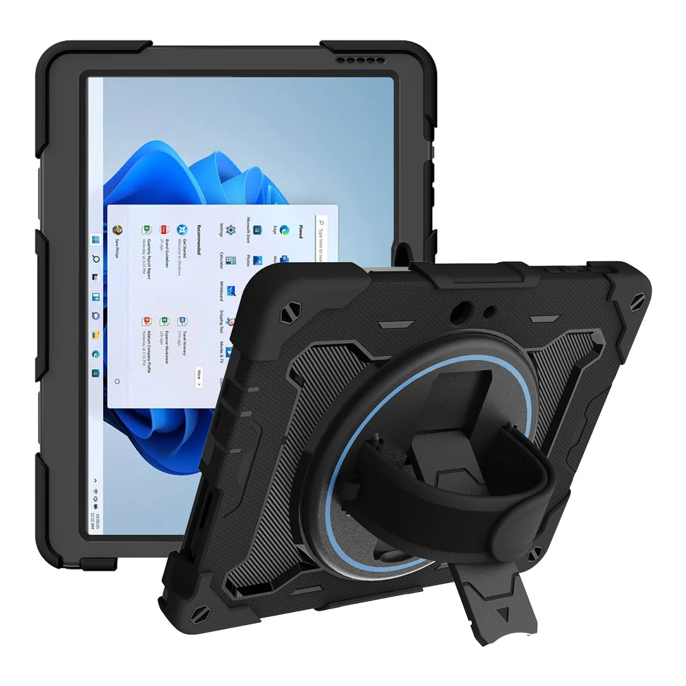 NBN-MS-SFGO3 | Microsoft Surface Go 4 / Go 3 / Go 2 / Go | Ultra 3 Layers Shockproof Rugged Case with Hand Strap and Kick-Stand - Image 9