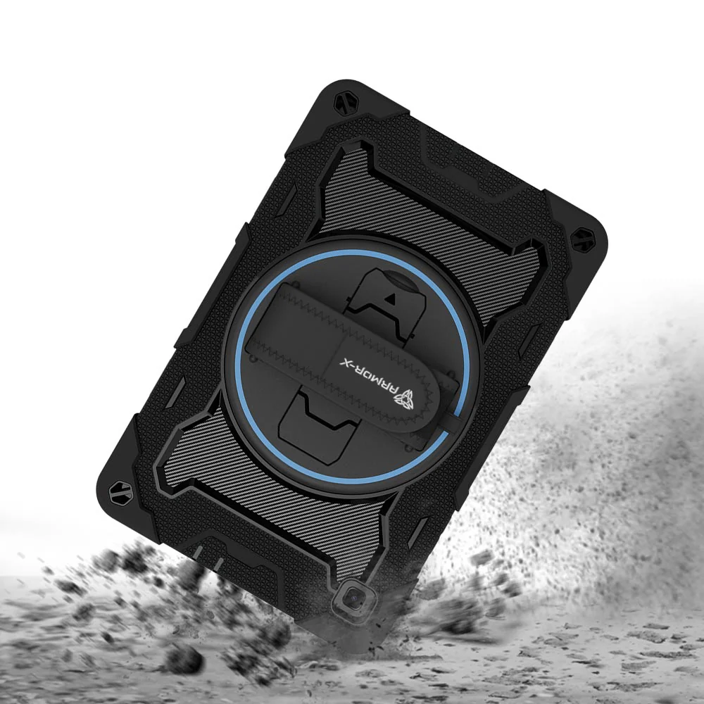 NBN-SS-P610 | Samsung Galaxy Tab S6 Lite SM-P620 P625 (2024) / SM-P613 P619 (2022) / SM-P610 P615 (2020) | Ultra 3 Layers Shockproof Rugged Case with Hand Strap and Kick-Stand - Image 8