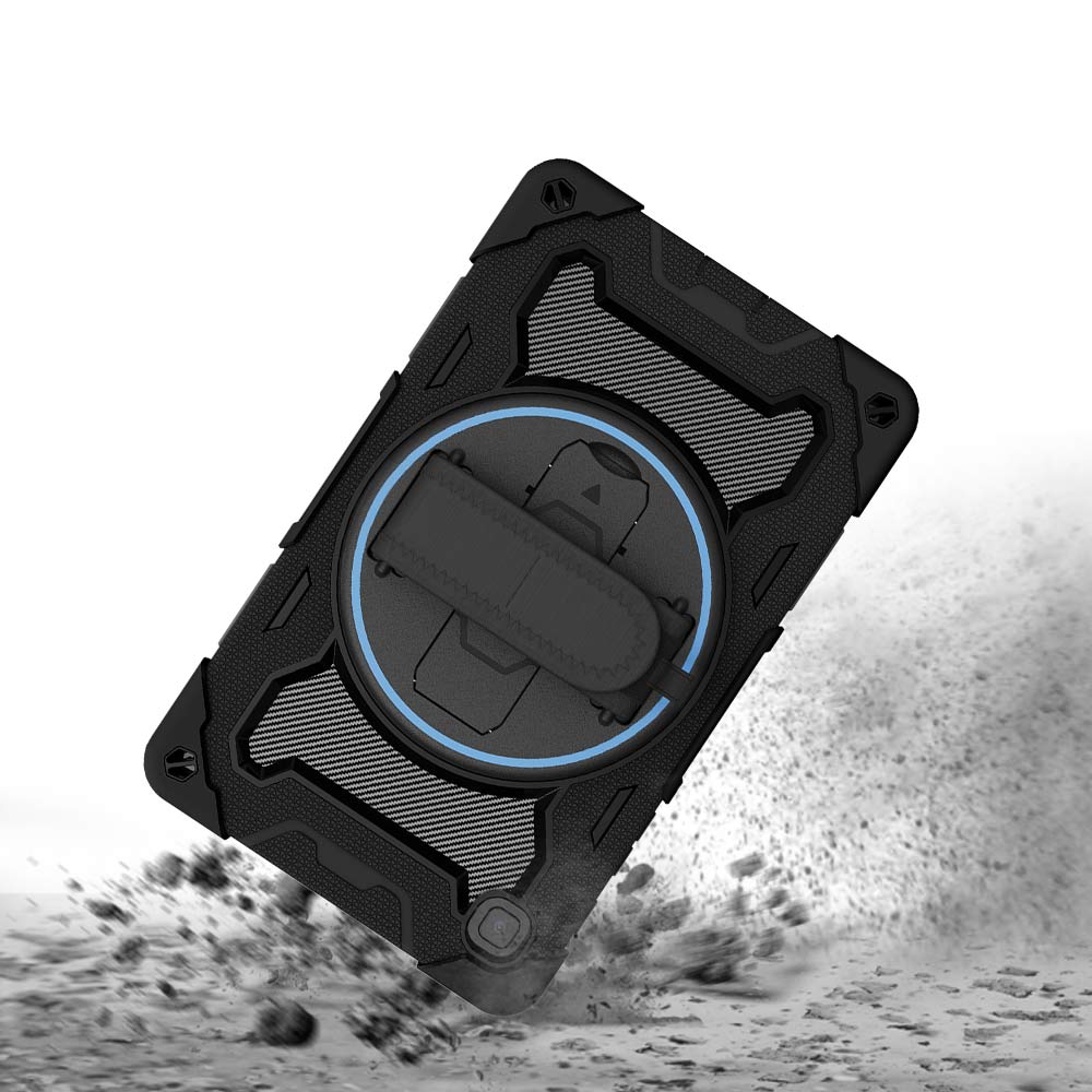 NBN-SS-T225 | Samsung Galaxy Tab A7 Lite SM-T225 / SM-T220 / SM-T225N / SM-T227U | Ultra 3 Layers Shockproof Rugged Case with Hand Strap and Kick-Stand - Image 8