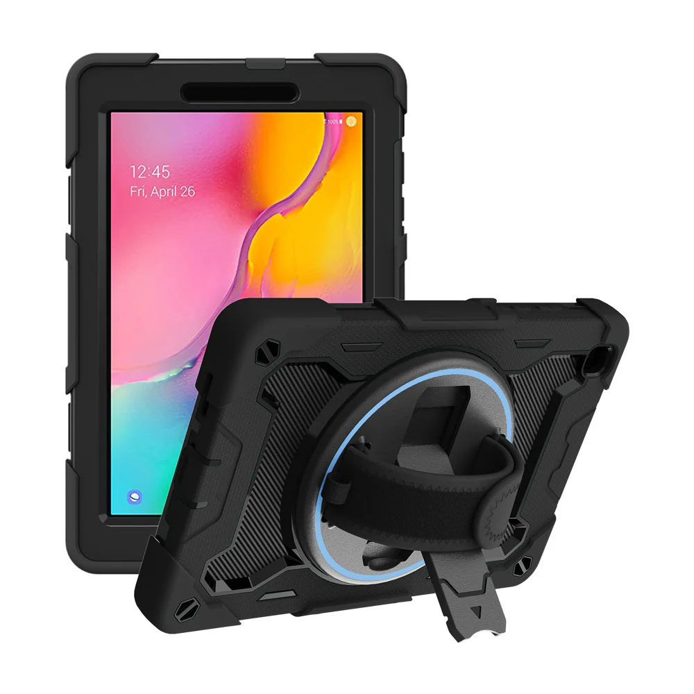 NBN-SS-T290 | Samsung Galaxy Tab A 8.0 (2019) T290 T295 | Ultra 3 Layers Shockproof Rugged Case with Hand Strap and Kick-Stand - Image 9