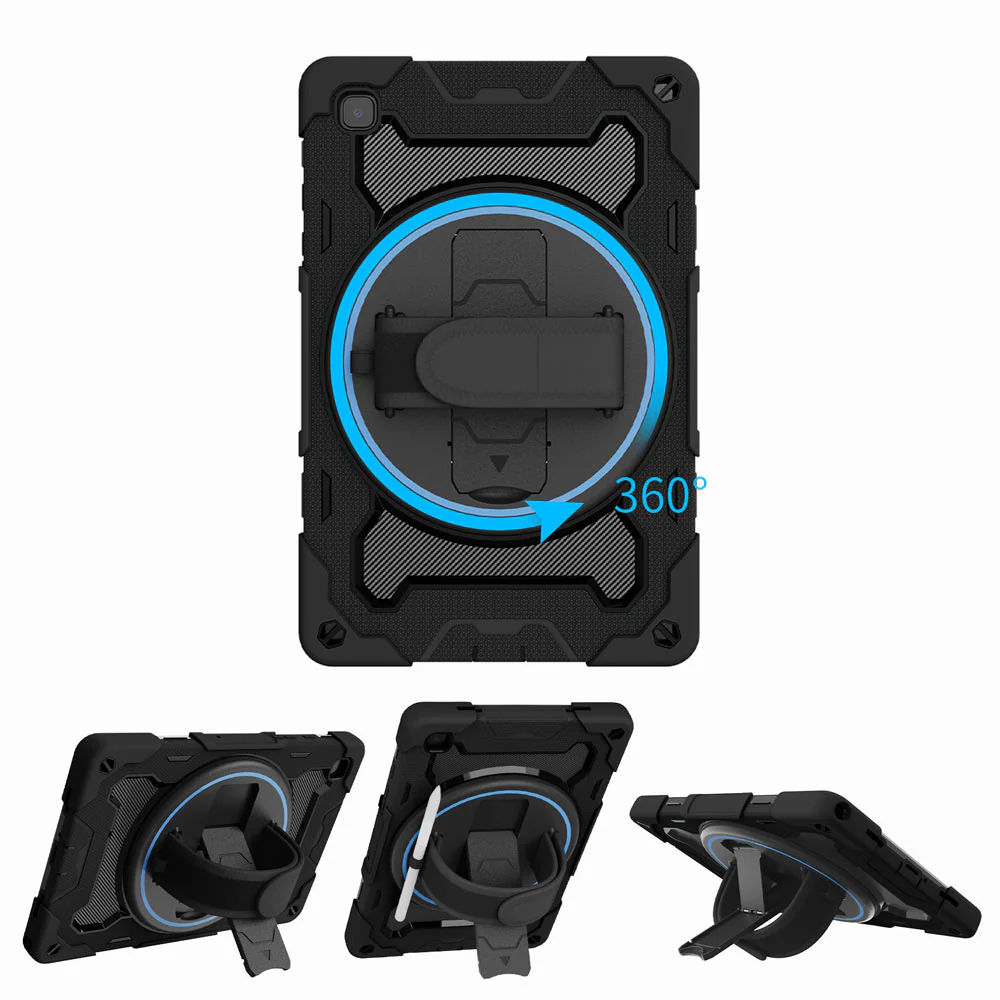 NBN-SS-T500 | Samsung Galaxy Tab A7 10.4 SM-T500 T505 T507 (2020) / A7 10.4 SM-T509 (2022) | Ultra 3 Layers Shockproof Rugged Case with Hand Strap and Kick-Stand - Image 10