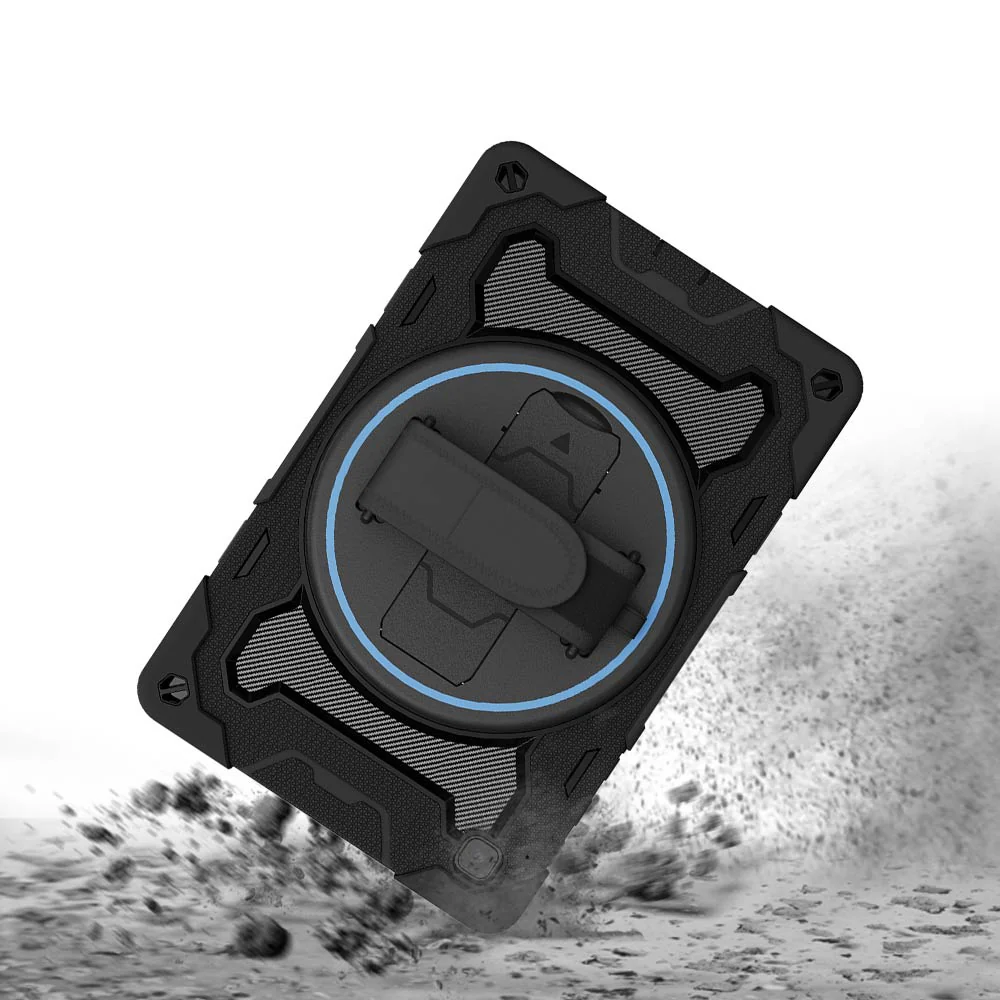 NBN-SS-T500 | Samsung Galaxy Tab A7 10.4 SM-T500 T505 T507 (2020) / A7 10.4 SM-T509 (2022) | Ultra 3 Layers Shockproof Rugged Case with Hand Strap and Kick-Stand - Image 8
