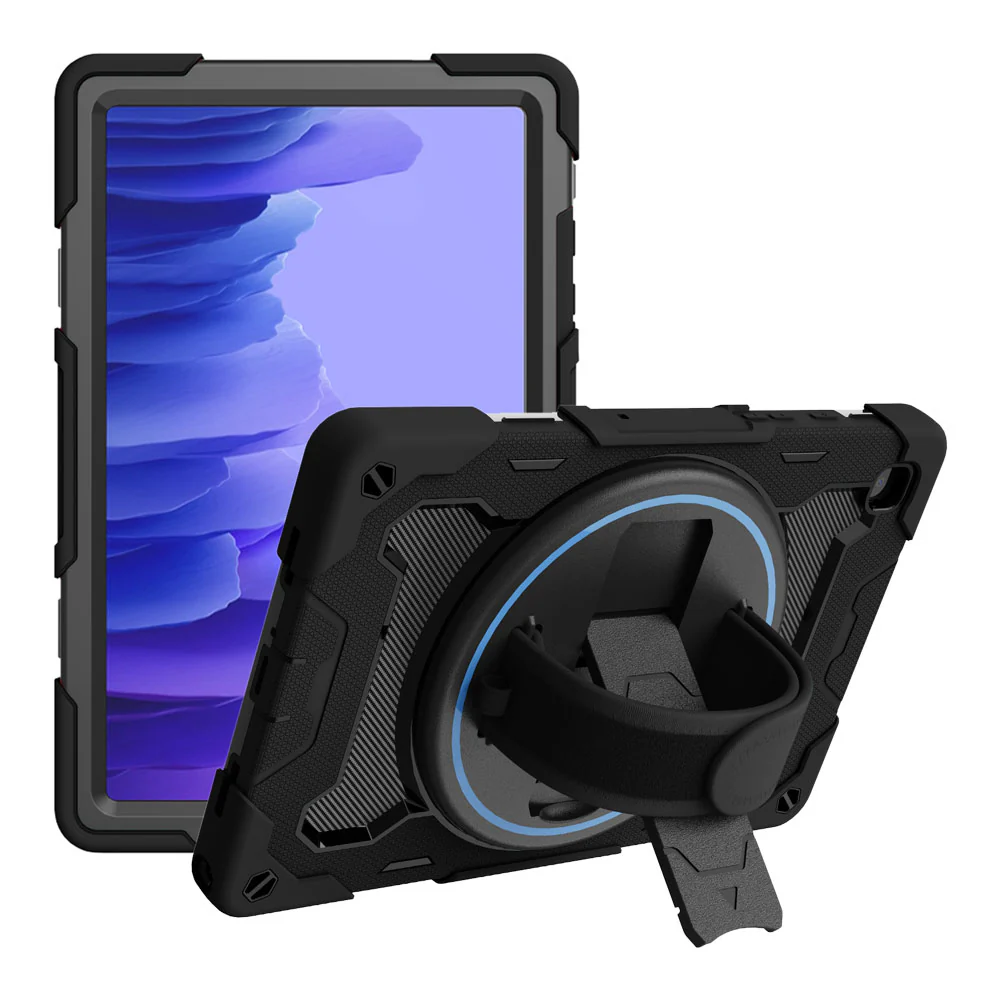 NBN-SS-T500 | Samsung Galaxy Tab A7 10.4 SM-T500 T505 T507 (2020) / A7 10.4 SM-T509 (2022) | Ultra 3 Layers Shockproof Rugged Case with Hand Strap and Kick-Stand - Image 9