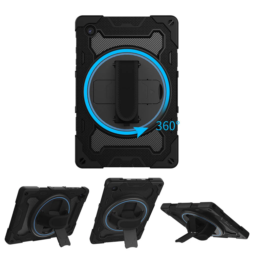 NBN-SS-X205 | Samsung Galaxy Tab A8 SM-X200 / X205 | Ultra 3 Layers Shockproof Rugged Case with Hand Strap and Kick-Stand - Image 10
