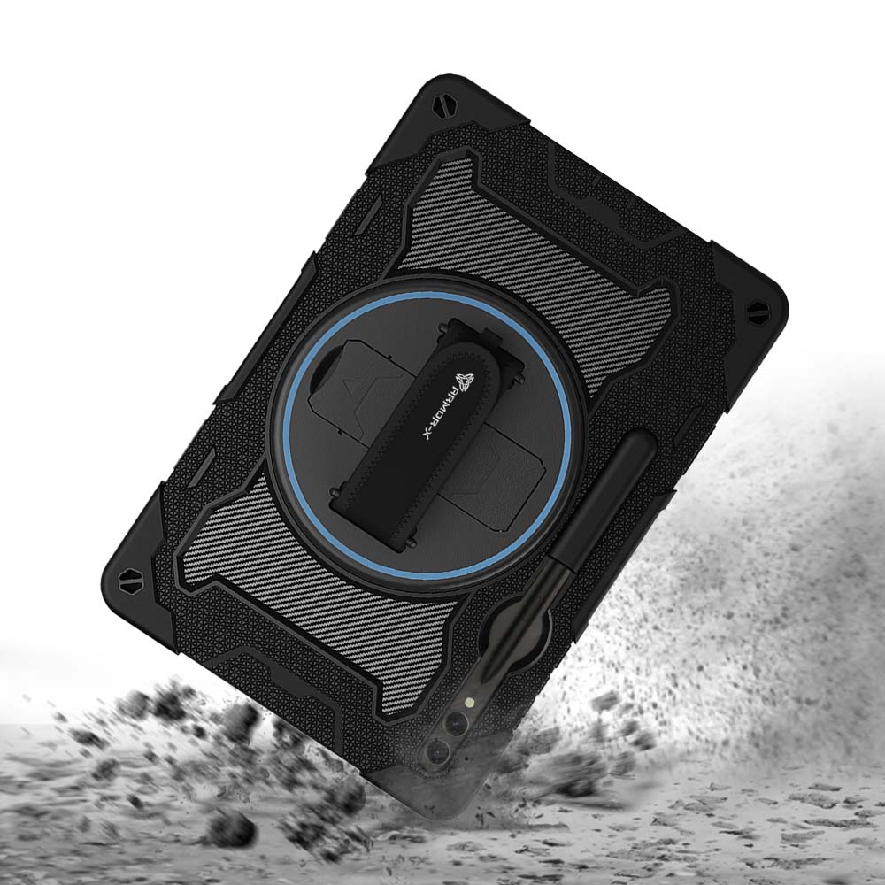 NBN-SS-X810 | Samsung Galaxy Tab S10+ S10 Plus SM-X820 / X826B | Ultra 3 Layers Shockproof Rugged Case with Hand Strap and Kick-Stand - Image 8