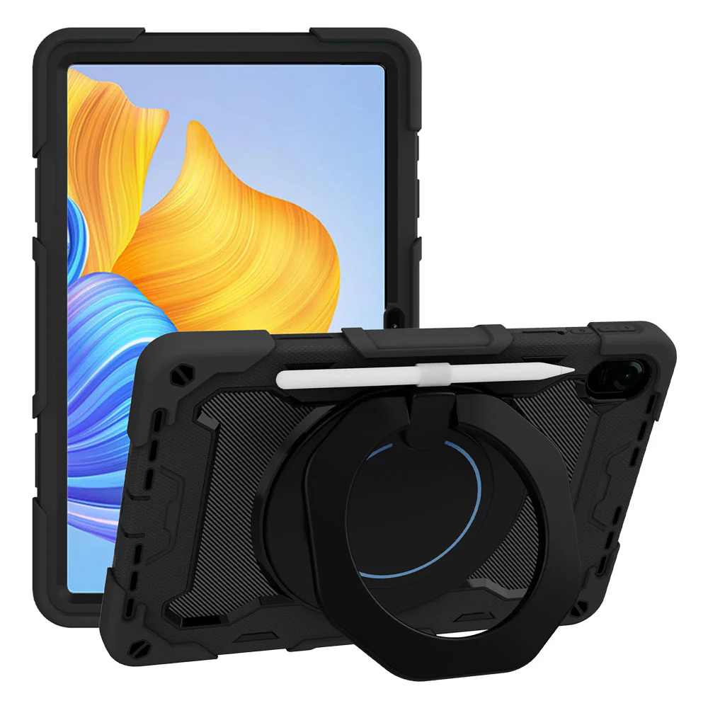 NON-HW-HN8 | Honor Pad 8 2022 ( HEY-W09 ) | Rugged Case with Kick-Stand & Folding Grip & Pencil Holder - Image 5