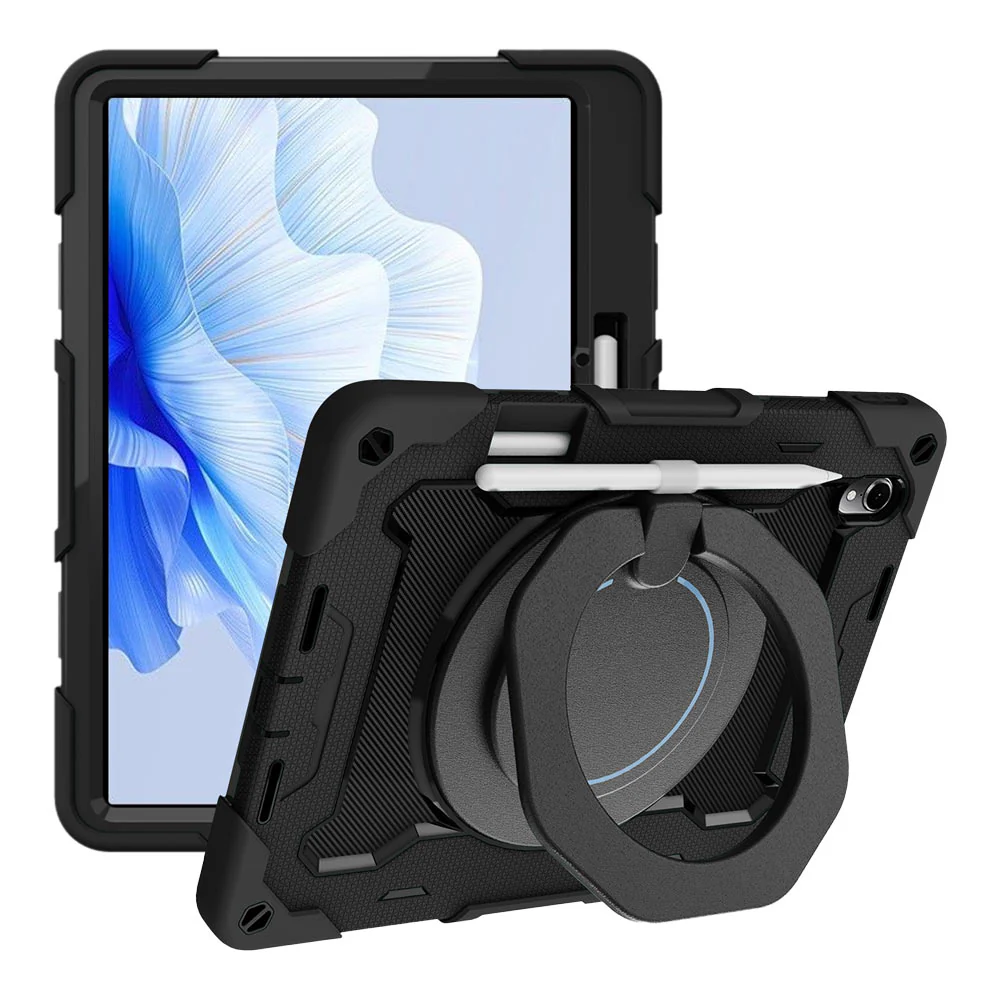 NON-HW-MTP_AIR | Huawei MatePad Air DBY2-L09CK | Rugged Case with Kick-Stand & Folding Grip & Pencil Holder - Image 4