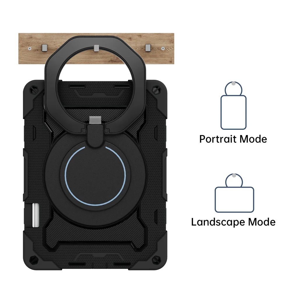 NON-HW-MTP_AIR | Huawei MatePad Air DBY2-L09CK | Rugged Case with Kick-Stand & Folding Grip & Pencil Holder - Image 7