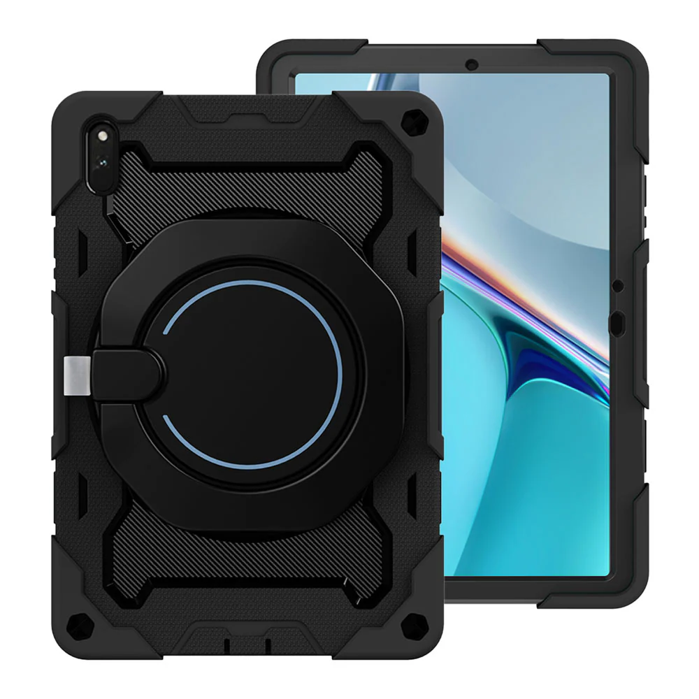 NON-HW-MTP_DBY | Huawei MatePad 11 (2021) DBY-W09 | Rugged Case with Kick-Stand & Folding Grip & Pencil Holder