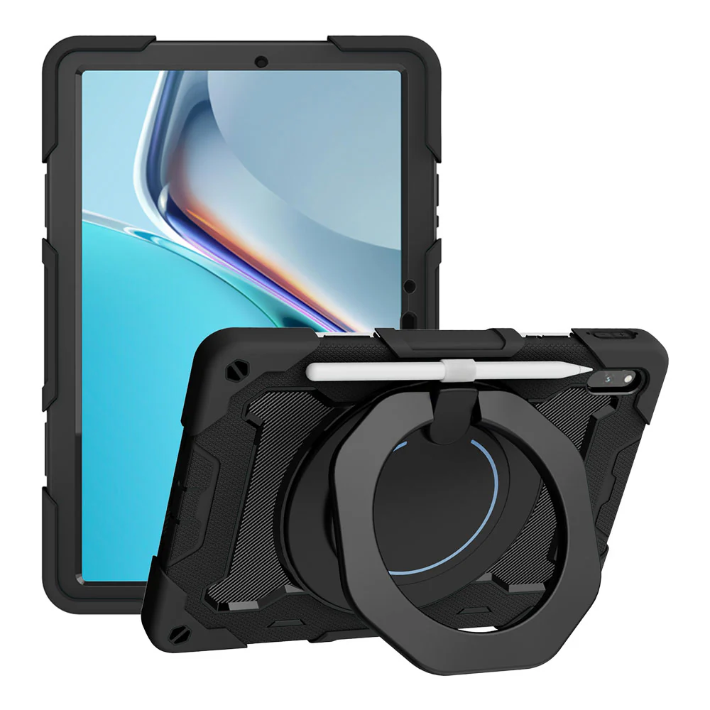 NON-HW-MTP_DBY | Huawei MatePad 11 (2021) DBY-W09 | Rugged Case with Kick-Stand & Folding Grip & Pencil Holder - Image 5