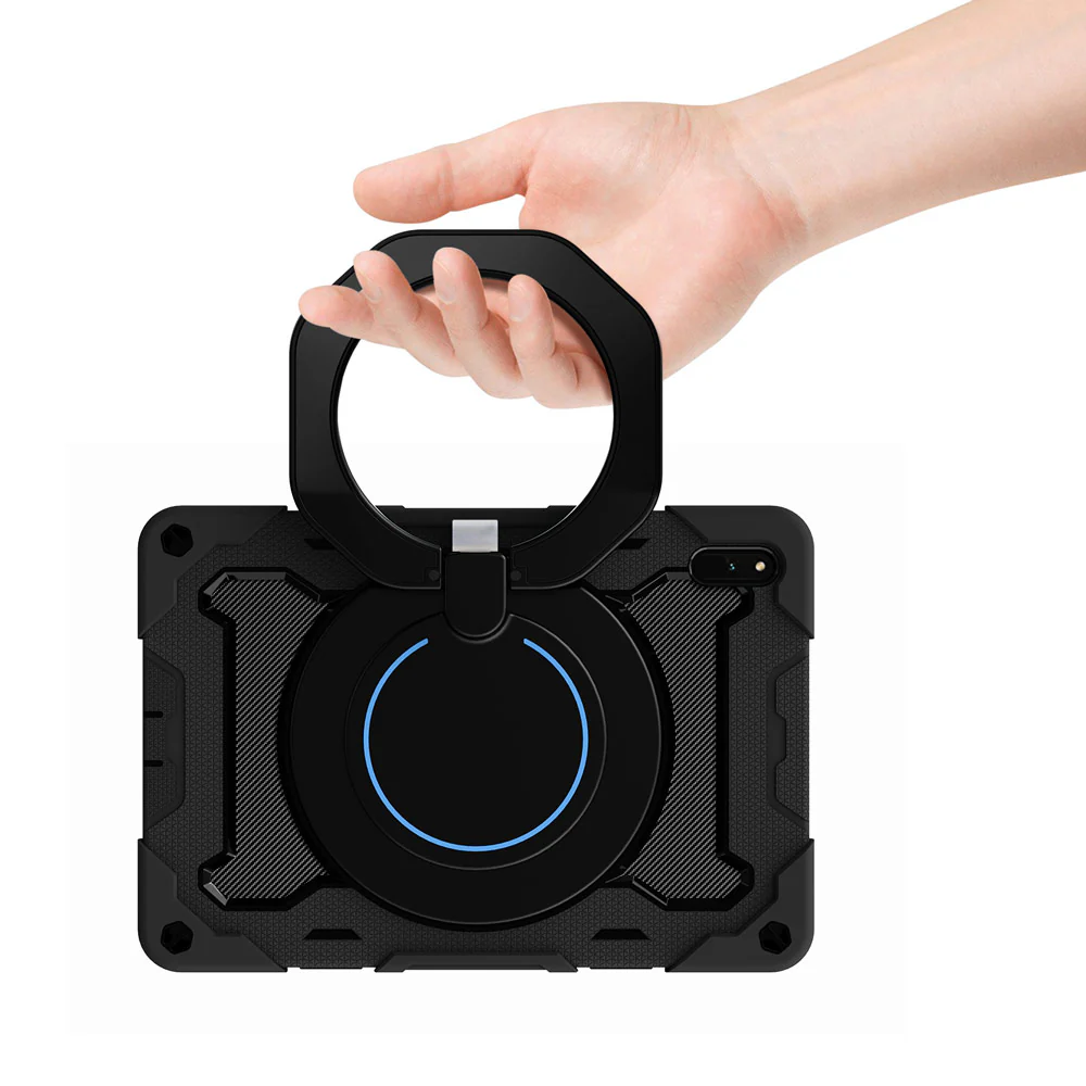 NON-HW-MTP_DBY | Huawei MatePad 11 (2021) DBY-W09 | Rugged Case with Kick-Stand & Folding Grip & Pencil Holder - Image 7