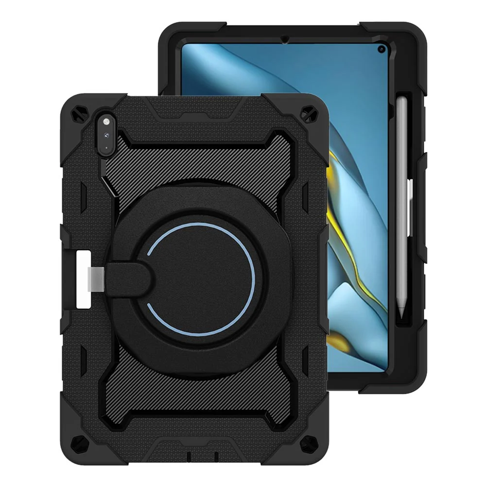 NON-HW-MTPP-10.8 | Huawei MatePad Pro 10.8 (2021) MRR-W29 | Rugged Case with Kick-Stand & Folding Grip & Pencil Holder