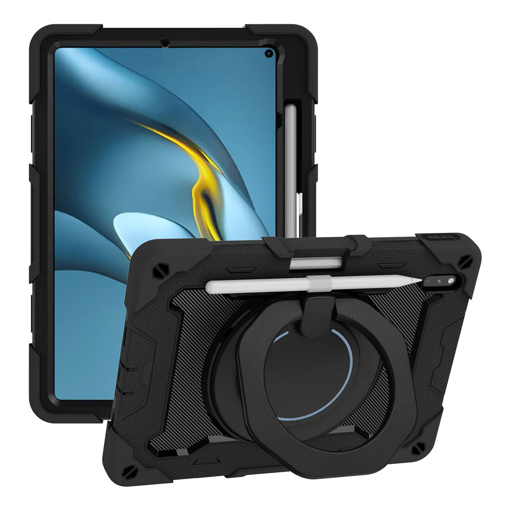 NON-HW-MTPP-10.8 | Huawei MatePad Pro 10.8 (2021) MRR-W29 | Rugged Case with Kick-Stand & Folding Grip & Pencil Holder - Image 5