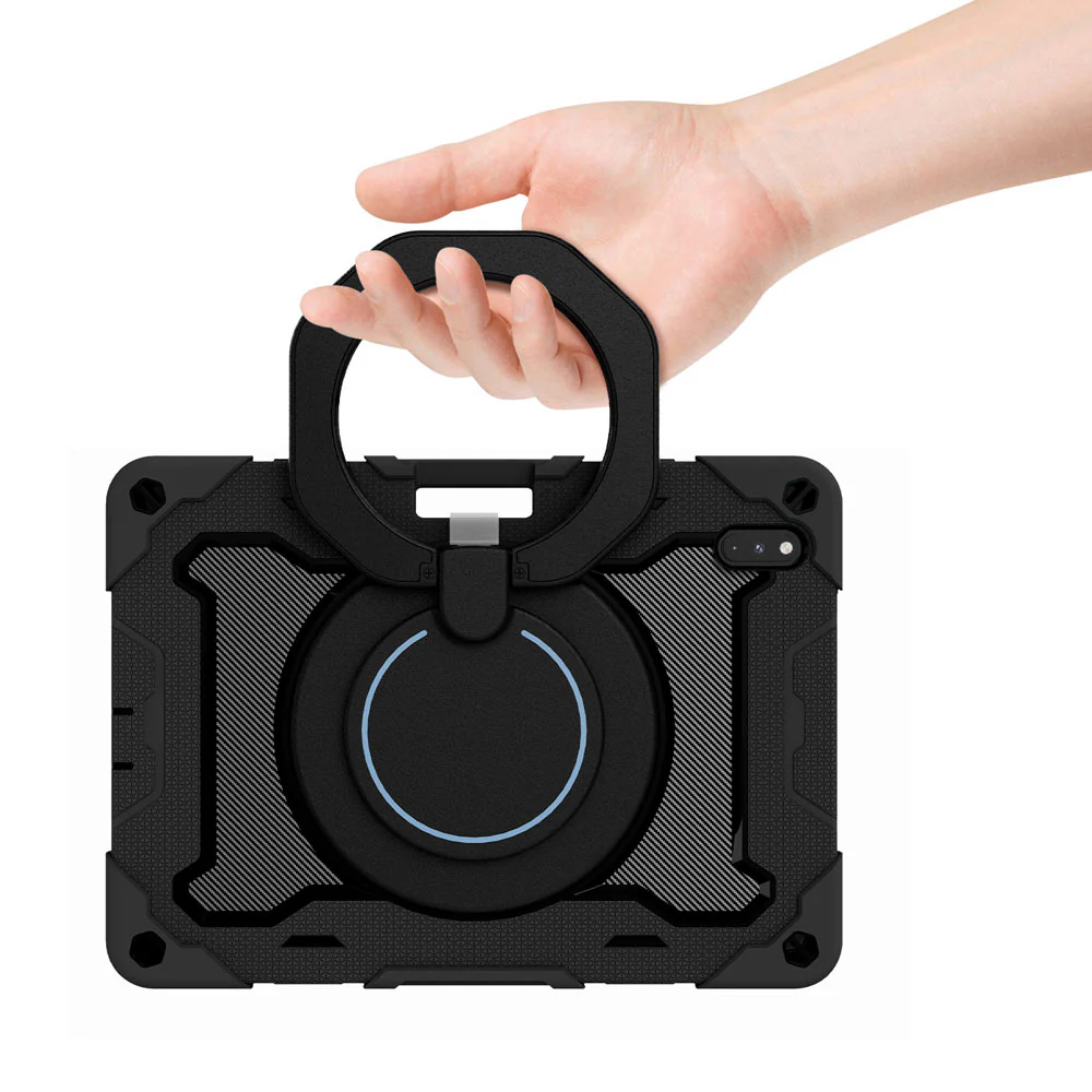 NON-HW-MTPP-10.8 | Huawei MatePad Pro 10.8 (2021) MRR-W29 | Rugged Case with Kick-Stand & Folding Grip & Pencil Holder - Image 7