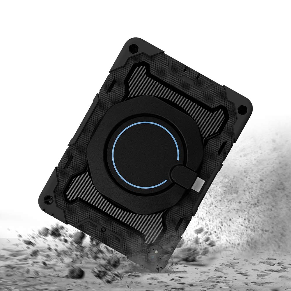 NON-iPad-PR3 | iPad Pro 10.5 2017 | Rugged Case with Kick-Stand & Folding Grip & Pencil Holder - Image 4