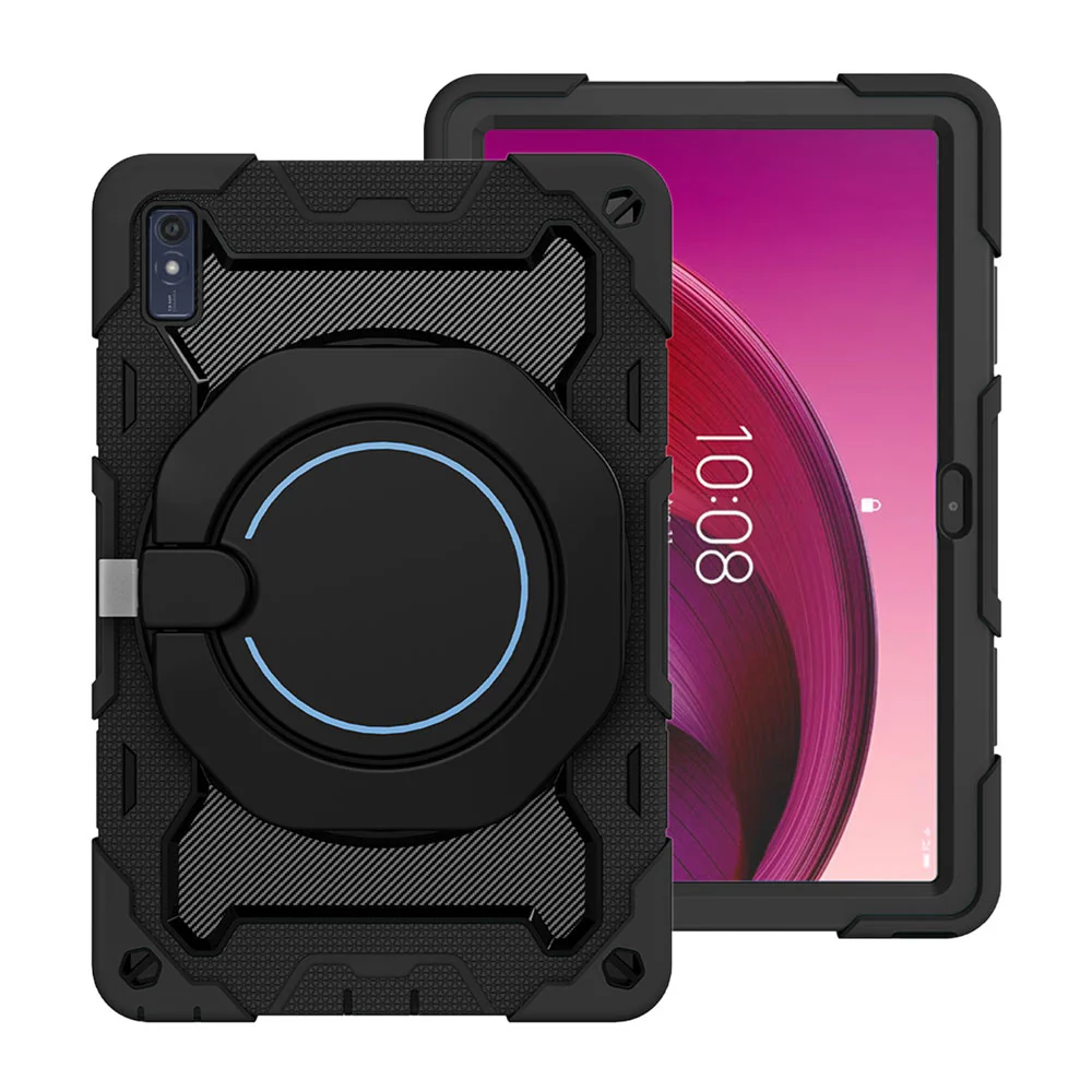 NON-LN-M105G | Lenovo Tab M10 5G TB360 | Rugged Case with Kick-Stand & Folding Grip & Pencil Holder