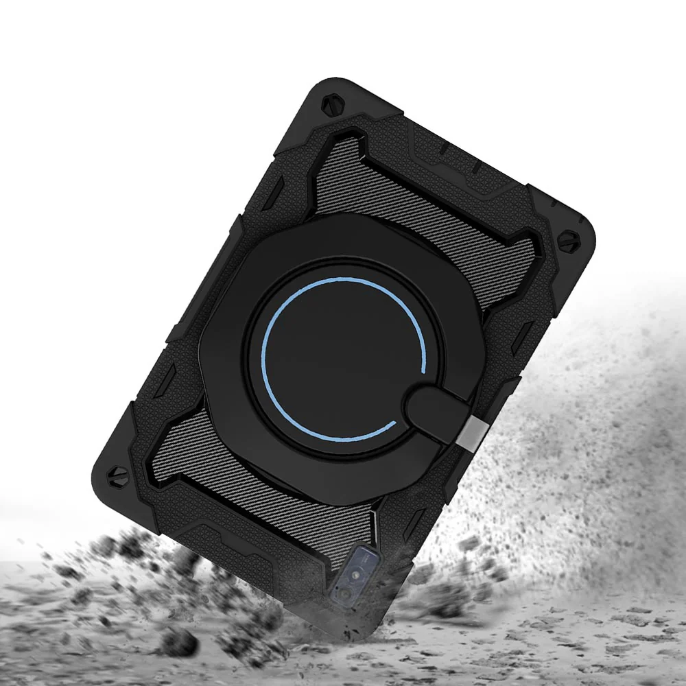NON-LN-M105G | Lenovo Tab M10 5G TB360 | Rugged Case with Kick-Stand & Folding Grip & Pencil Holder - Image 4