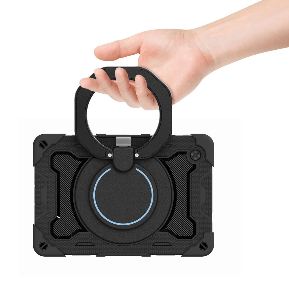 NON-LN-M8G3 | Lenovo Tab M8 (3rd Gen) TB-8506 | Rugged Case with Kick-Stand & Folding Grip & Pencil Holder - Image 8