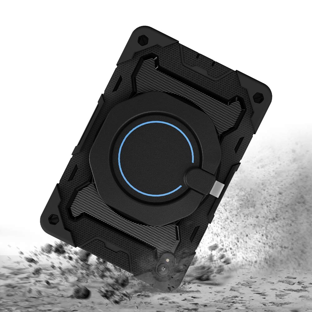 NON-LN-P11 | Lenovo Tab P11 Plus TB-J616 | Rugged Case with Kick-Stand & Folding Grip & Pencil Holder - Image 4