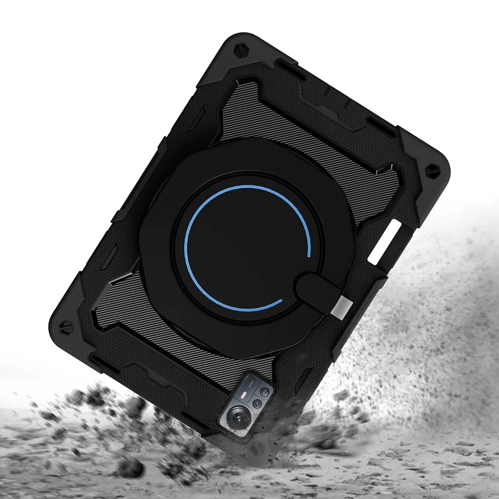 NON-Mi-PAD5P | Xiaomi Mi Pad 5 Pro 12.4" | Rugged Case with Kick-Stand & Folding Grip & Pencil Holder - Image 4