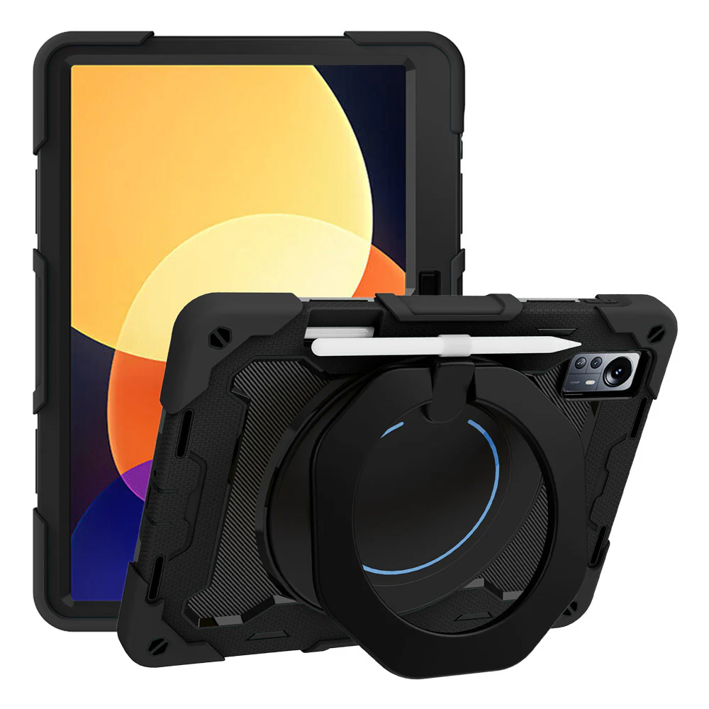 NON-Mi-PAD5P | Xiaomi Mi Pad 5 Pro 12.4" | Rugged Case with Kick-Stand & Folding Grip & Pencil Holder - Image 5