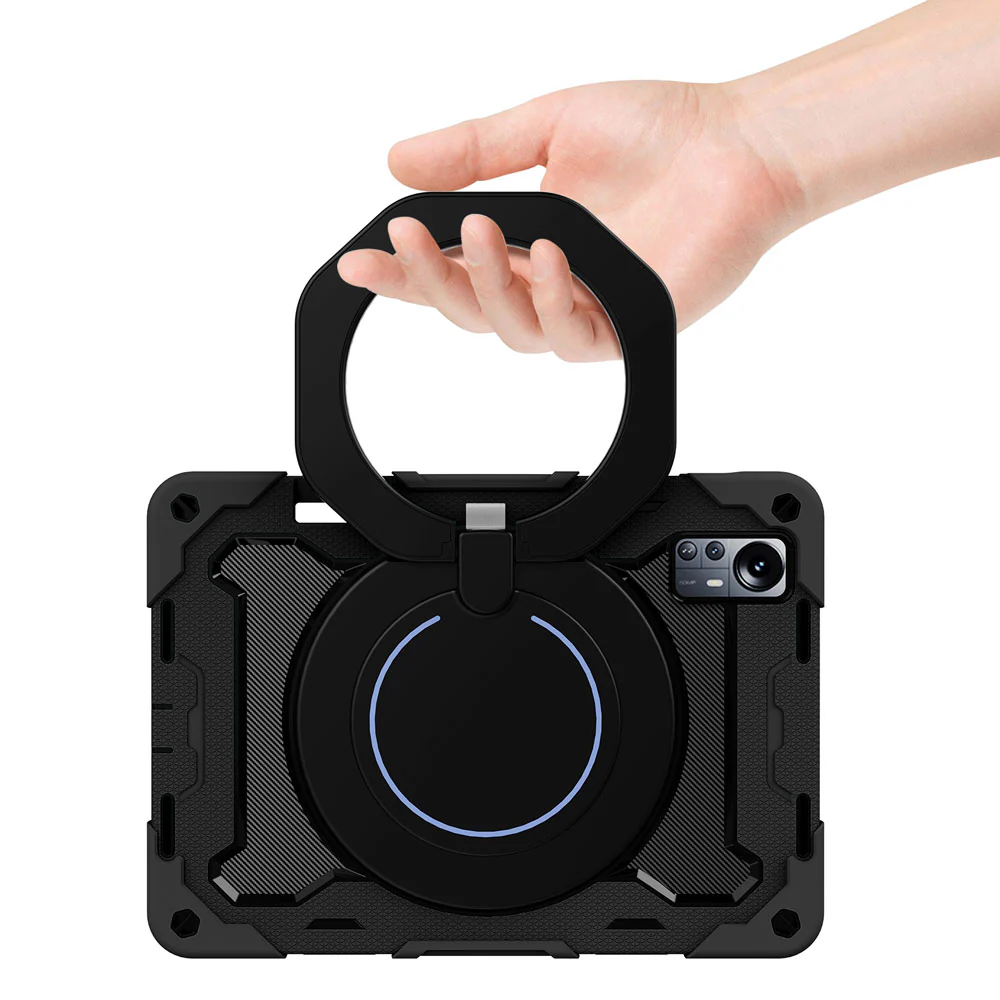 NON-Mi-PAD5P | Xiaomi Mi Pad 5 Pro 12.4" | Rugged Case with Kick-Stand & Folding Grip & Pencil Holder - Image 7
