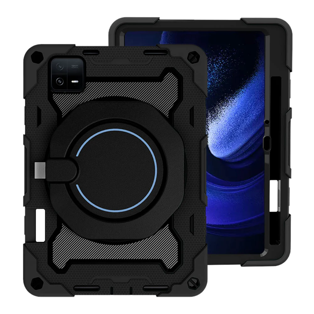 NON-Mi-PAD6 | Xiaomi Pad 6 / 6 Pro | Rugged Case with Kick-Stand & Folding Grip & Pencil Holder