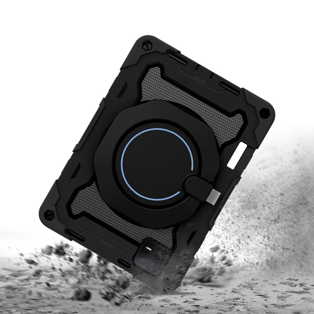 NON-Mi-PAD6 | Xiaomi Pad 6 / 6 Pro | Rugged Case with Kick-Stand & Folding Grip & Pencil Holder - Image 4
