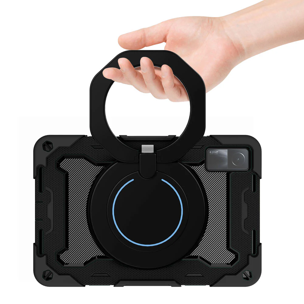 NON-Mi-RMP | Xiaomi Redmi Pad | Rugged Case with Kick-Stand & Folding Grip & Pencil Holder - Image 7