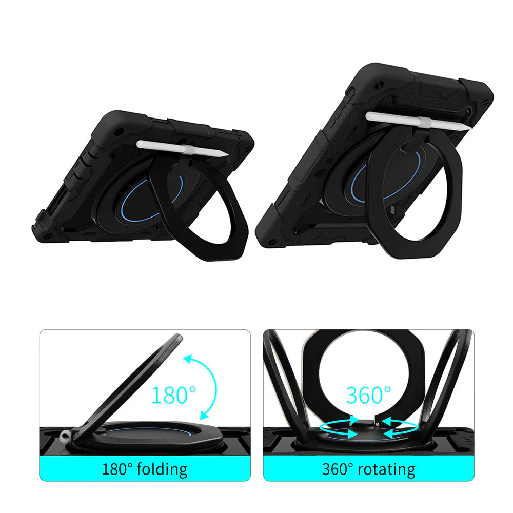 NON-MS-SFGO3 | Microsoft Surface Go 4 / Go 3 / Go 2 / Go | Rugged Case with Kick-Stand & Folding Grip & Pencil Holder - Image 3