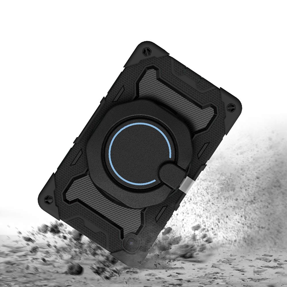 NON-SS-T225 | Samsung Galaxy Tab A7 Lite SM-T225 / SM-T220 / SM-T225N / SM-T227U | Rugged Case with Kick-Stand & Folding Grip & Pencil Holder - Image 4