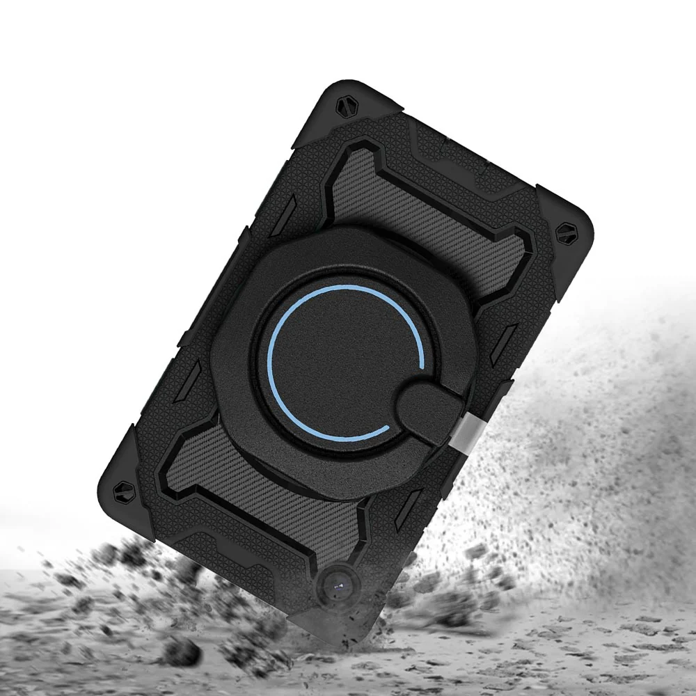 NON-SS-X110 | Samsung Galaxy Tab A9 ( 8.7" ) SM-X110 / SM-X115 | Rugged Case with Kick-Stand & Folding Grip & Pencil Holder - Image 4