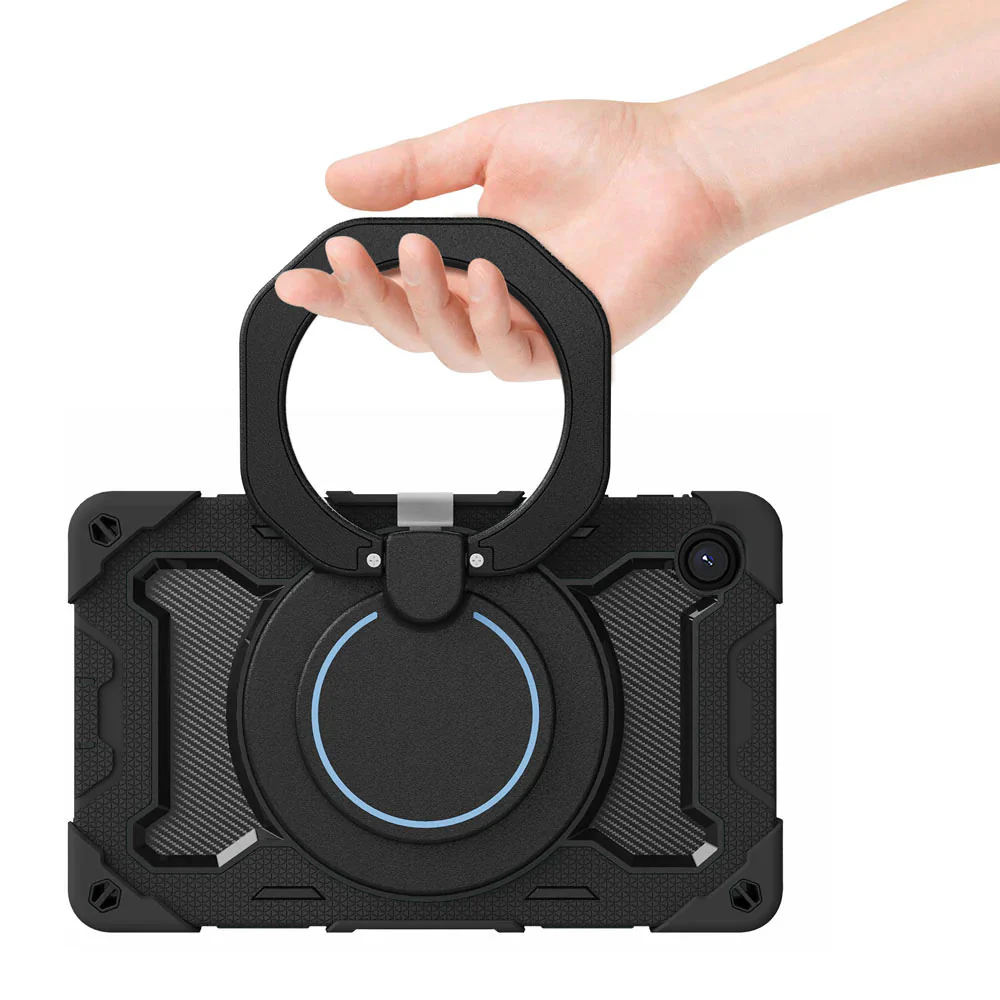 NON-SS-X110 | Samsung Galaxy Tab A9 ( 8.7" ) SM-X110 / SM-X115 | Rugged Case with Kick-Stand & Folding Grip & Pencil Holder - Image 7