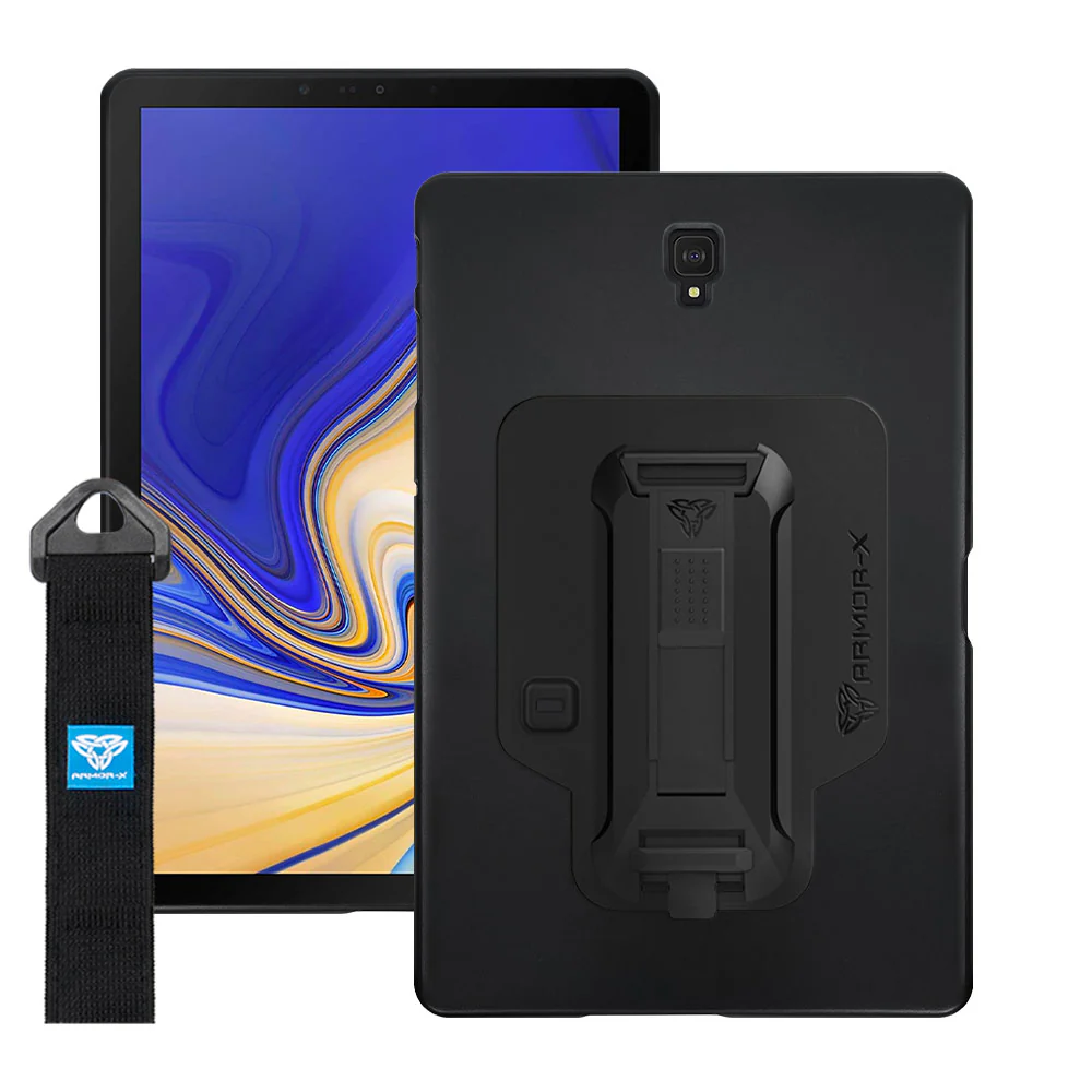 NXS-SS-S4 | Samsung Galaxy Tab S4 10.5 T830 T835 | Shockproof Case w/ Kickstand & hand strap & X-Mount - Image 12