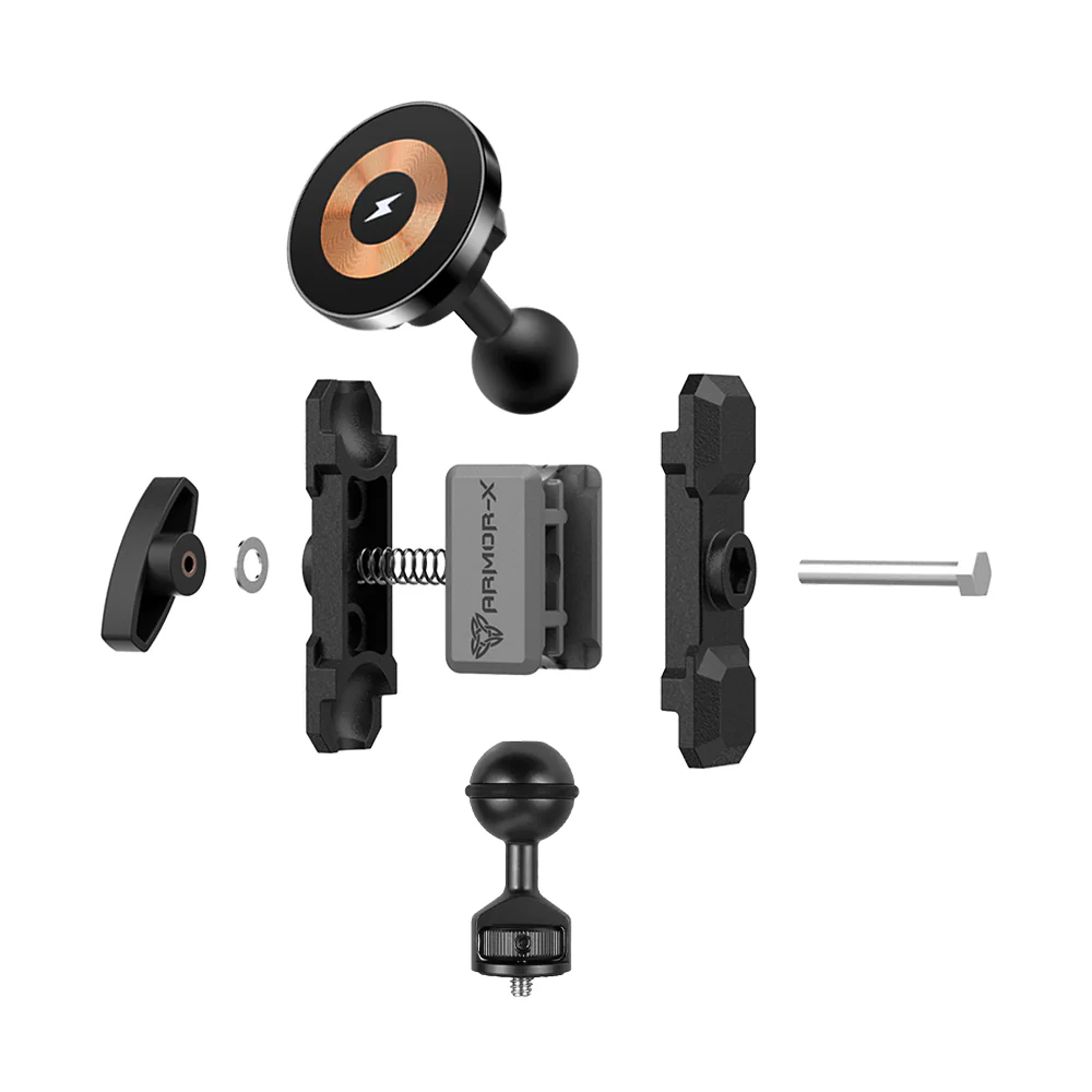 P10MS03 | Heavy-Duty 1/4" M6 Threaded Mount | MagSafe / Pixelsnap 15W Fast Charger | ONE-LOCK for iPhone & Smartphone - Image 10