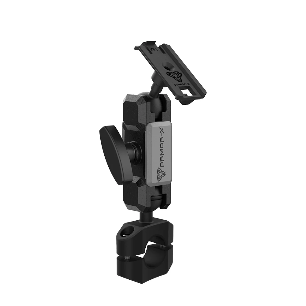 P14K | Heavy-Duty Rail Bar Mount *SMALL | ⌀17-28mm | ONE-LOCK for Phone
