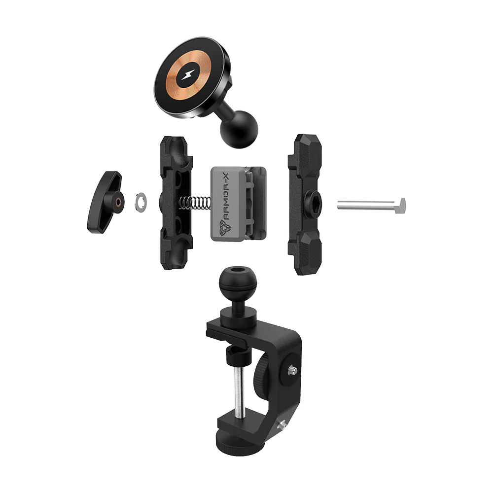 P18MS03 | Heavy-Duty G-Clamp Bar Mount*LARGE | MagSafe / Pixelsnap 15W Fast Charger | ONE-LOCK for iPhone & Smartphone - Image 10