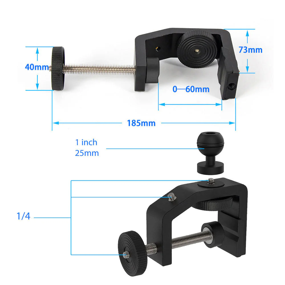 P18UT | C-Clamp Universal Mount * LARGE | Design for iPad, Galaxy Tab & Tablet - Image 3