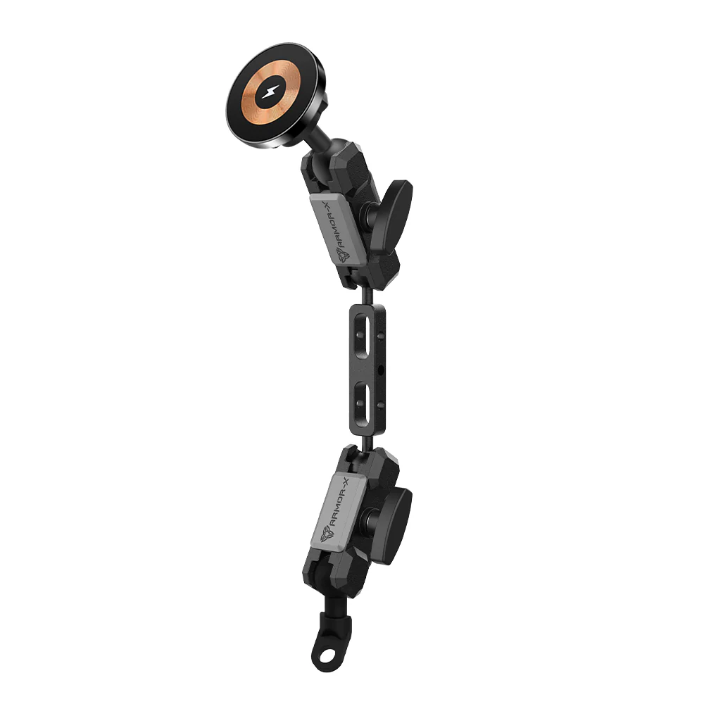 P19MS03 | Heavy-Duty Motorcycle Mirror Titled Bolt Head PixelSnap 15W Fast Charger Mount | ONE-LOCK for Google Pixel Smartphone - Image 13