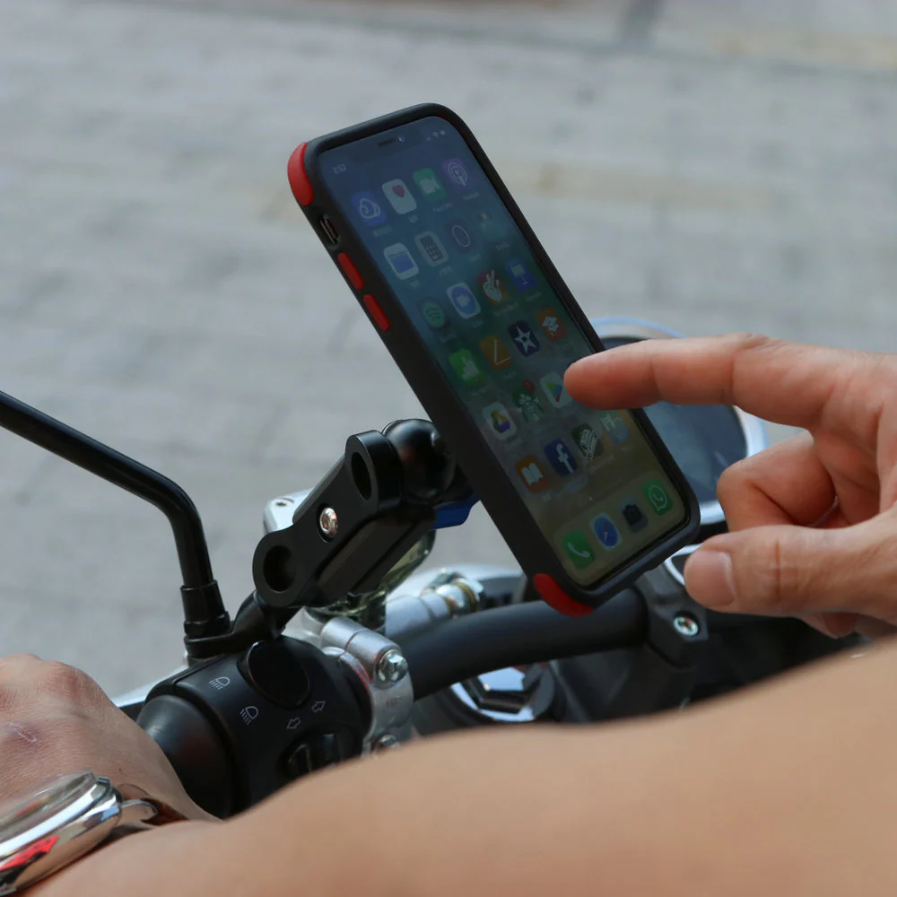P19MS03 | Heavy-Duty Motorcycle Mirror Titled Bolt Head PixelSnap 15W Fast Charger Mount | ONE-LOCK for Google Pixel Smartphone - Image 4