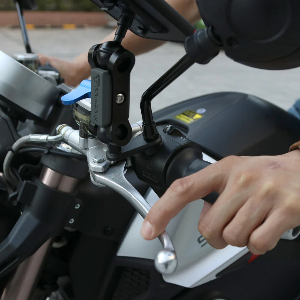 P20MS03 | Heavy-Duty Motorcycle Mirror or Pinchbolt Mount | MagSafe / Pixelsnap 15W Fast Charger | ONE-LOCK for iPhone & Smartphone - Image 4