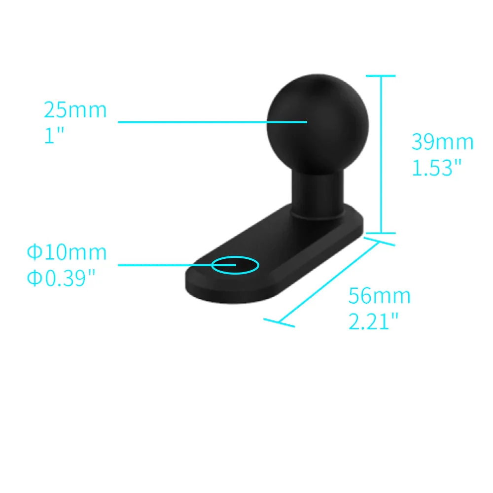 P20T | Heavy-Duty Motorcycle Mirror or Pinchbolt Mount | ONE-LOCK for Tablet - Image 2